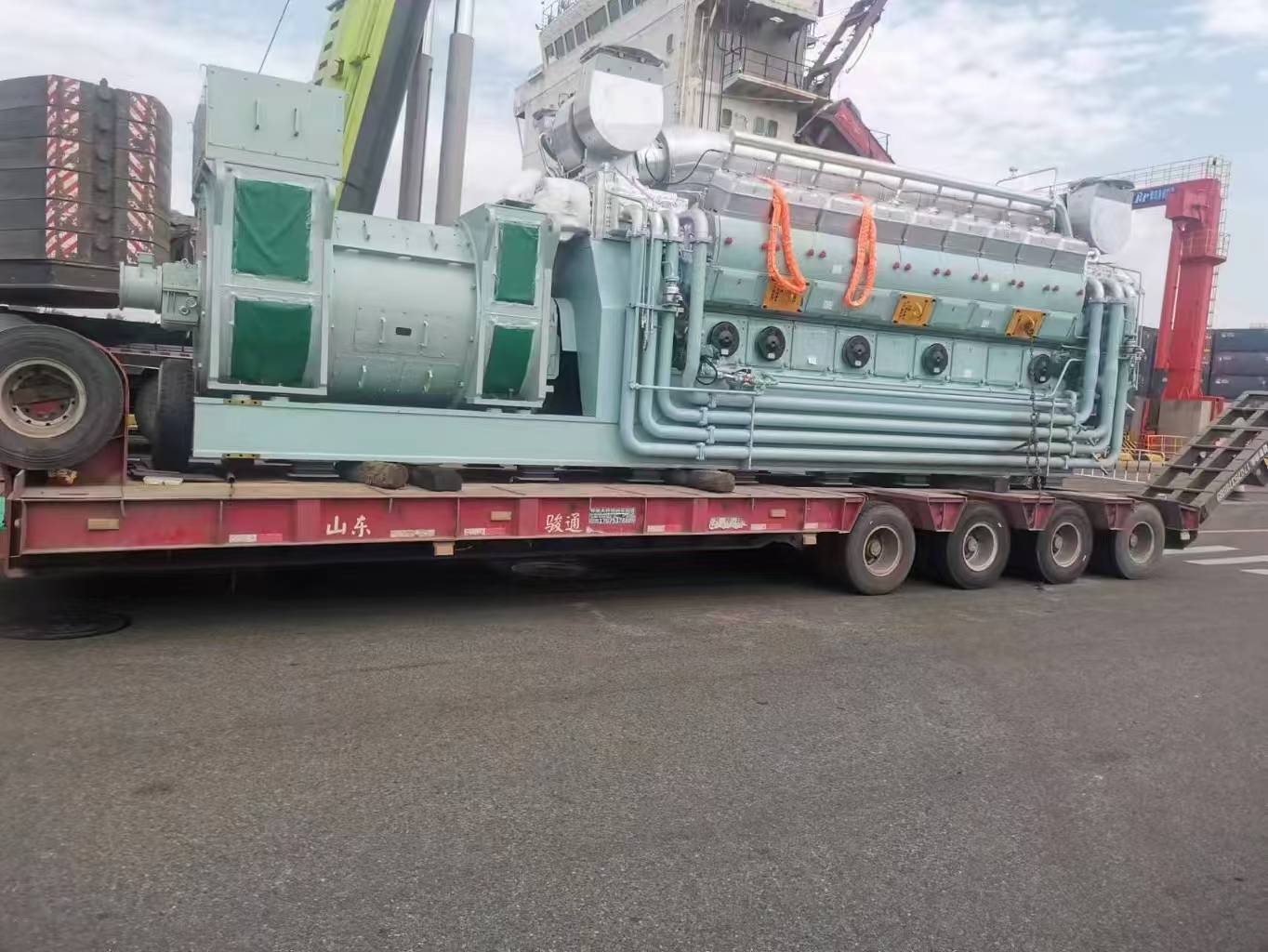 出口进港发电机组